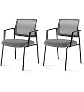 Sweetcrispy Stacking Home Office Chairs for 2 Pack - Upholstered Fabric Stack Foldable Chairs, Co...