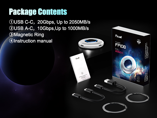 Portable External SSD with Magnetic