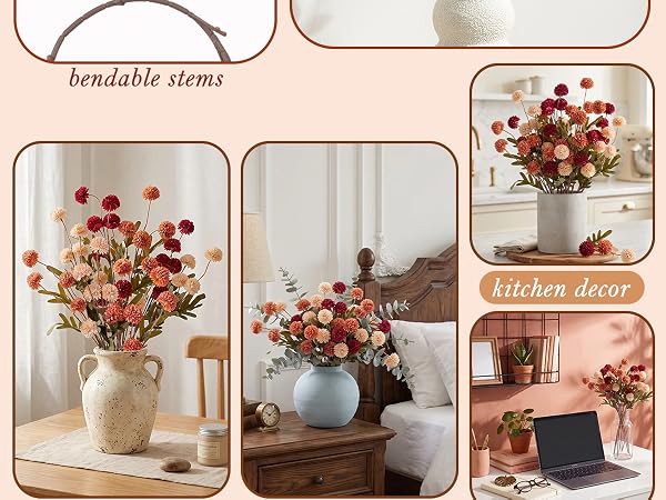 pompon flowers artificial