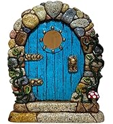 HEEPDD Garden Fairy Door Decoration, Miniature Fairy Doors Mini Fairy Garden Decor Yard Art Sculp...