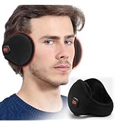 Heated Ear Muffs for Winter, Heated Ear Warmers for Men Women, 2 * 1000 mAh Rechargable Fleece Ea...
