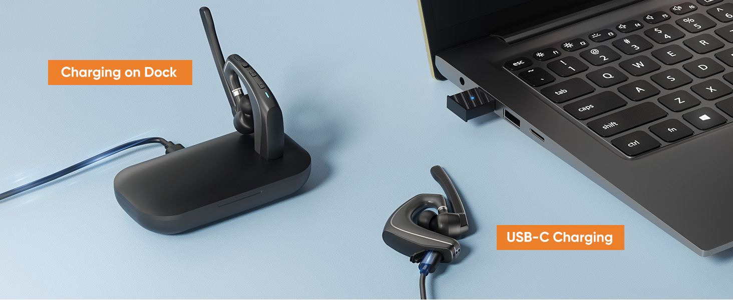 A6 bluetooth wireless headset mic pc work iphone phone computer