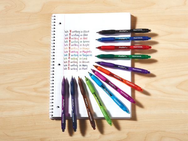 paper mate profile ballpoint pen color assorted twelve notebook list write organize home desk joy