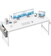 ODK 71 Inch Large Computer Desk Home Office Desk, Long Modern PC Desk Work Table with Headphone H...