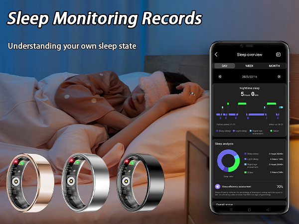smart ring for women men, sleep tracker ring, fitness tracker, health ring, fitness rings for women