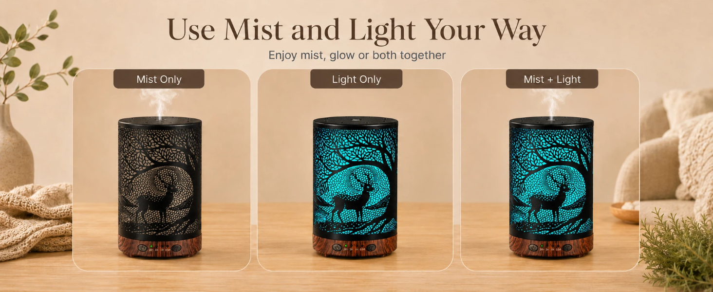 Enjoy mist, glow or both together