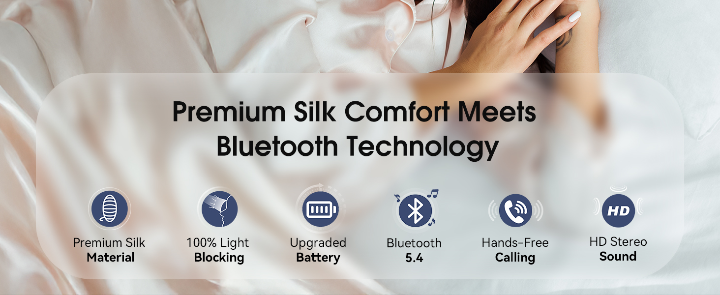 bluetooth sleep eye mask mulberry headphones sleeping wireless travel side sleepers holiday gifts