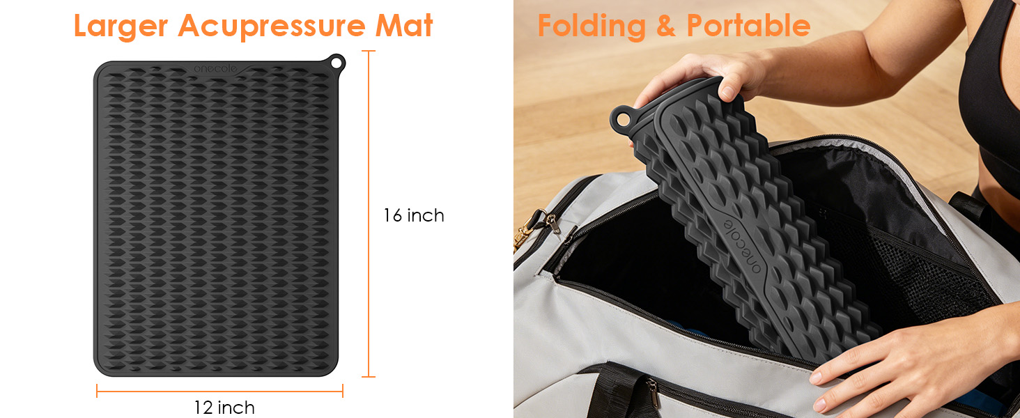 Larger Acupressure Mat,Folding &amp;amp; Portable