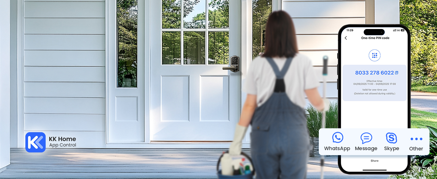 deadbolt smart door lock with handle