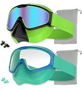 Aegend Swim Goggles with Nose Cover,No Hair Pull,UV Protection Wide View Fabric Swimming Goggles ...