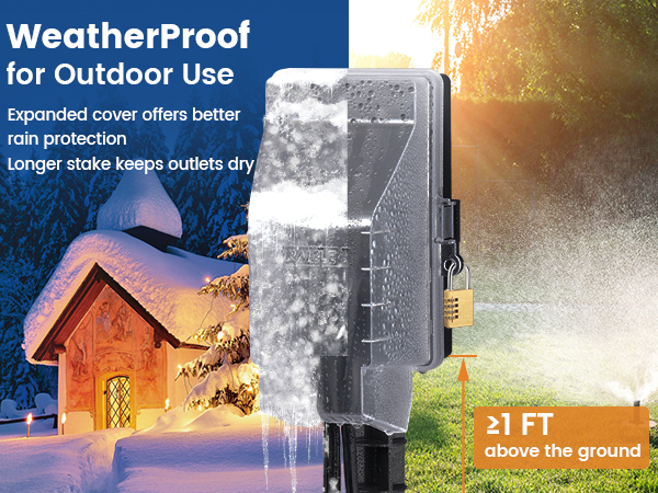outdoor timer outlet waterproof with remote