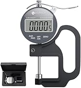 Neoteck Digital Thickness Gauge 1inch/25.4mm,0.0005inch/0.01mm LCD Display with Inch/MM Conversio...