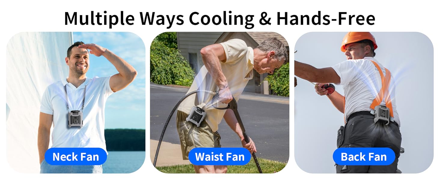 belt fan clip on waist portable cooling fan