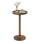 AWASEN Small Side Table, Round End Table for Small Spaces, Round Drink Accent Table Nightstand fo...