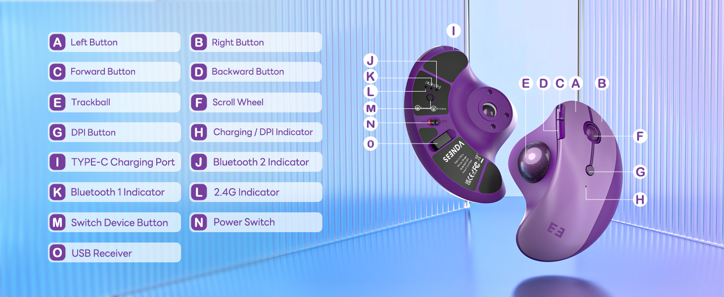multi device trackball mouse