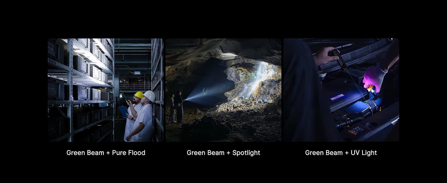 Green Beam is combined with other light sources for electricians and construction workers