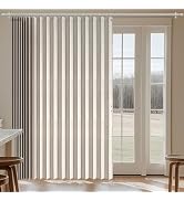 Jilron 100% Blackout Curtains Patio Door Curtain Accordion Door Sliding Door Curtains Extra Wide ...