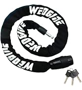 Bike Chain Lock, Heavy Duty Anti-Theft Bicycle Chain Lock, 2.72 Ft Security Bike Locks with 3 Key...