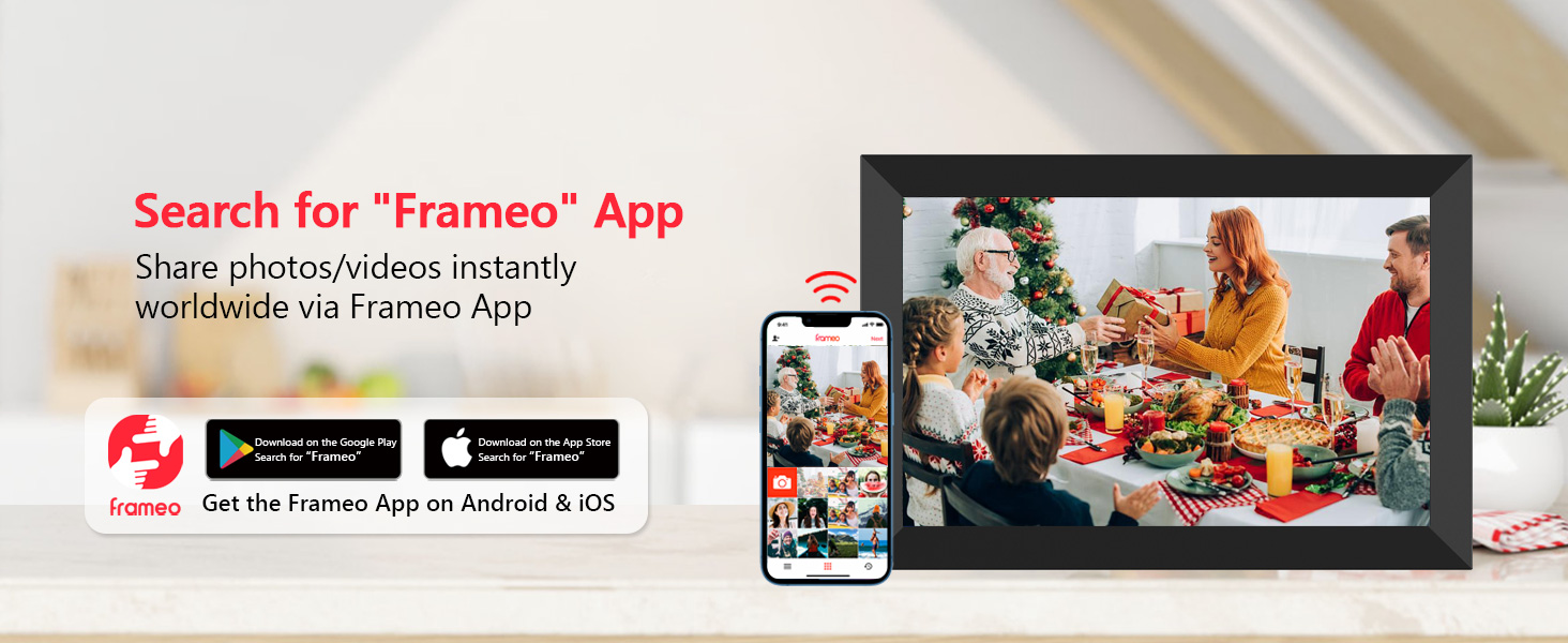 Frameo Digital Photo Frame 10.1 inch