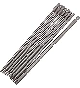 Saipe 8pcs 200mm/7.9" Long Torx Head Screwdriver Bit Set Magnetic Tamper Proof Security Torx Bit ...