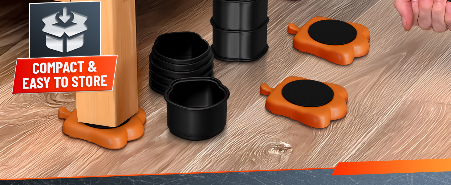appliance mover tool set includes lifter and rollers move furniture easily on any surface