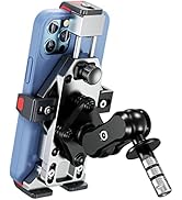 BRCOVAN Motorcycle Phone Mount for Fork Stem, with Vibration Dampener & High-Speed Secure Lock, A...