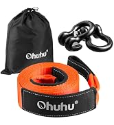 Ohuhu Heavy Duty Tow Straps Recovery Kit 3" x 30ft, 31,944 lbs Break Strength, Triple Reinforced ...