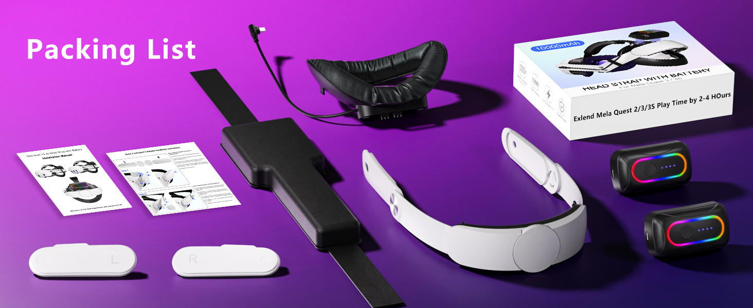 Compatible with Meta Quest 3/Quest 3s The battery head strap for meta quest 3/3s is crafted