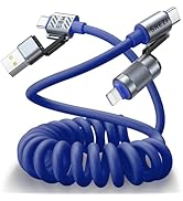 Vexipia 4-in-1 Coiled USB C Cable for Car, 60W Fast Charging Cable for iPhone iPad Charger Cord [...