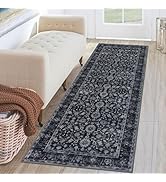 KUTA Runners for Hallways 2x6, Vintage Floral Rug Non-Slip Washable Kitchen Rugs Ultra Thin Soft ...