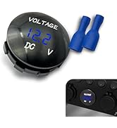 YAWUROU DC 12V 24V Car Voltmeter Gauge, LED Digital Display Voltage Monitor Indicator, Waterproof...