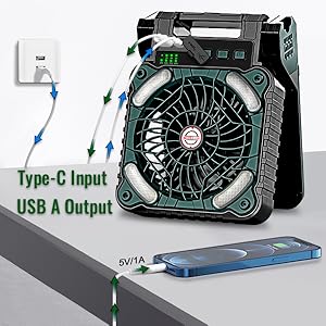 solar camping fan