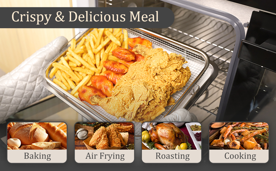 oven air fryer basket and tray