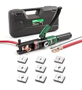 Growlush 10-Ton Hydraulic Crimping Tool with 9 Dies - Battery Cable Crimper Tool &amp; Wire Rope Crim...