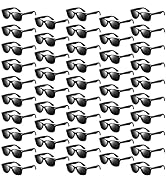 NEBURORA Black Sunglasses Bulk Retro Black Shades Party Sunglasses for Adult Men Women Summer Bea...