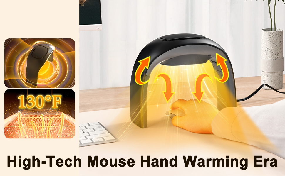 black desk mouse pad hand warmer