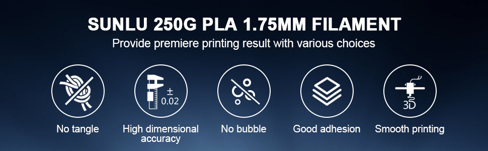 PLA 3D Printer Filament, SUNLU PLA Filament 1.75mm, 1 kg Spool, 1.75mm, PLA 10KG