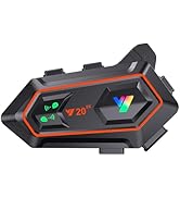 BTQILEYOO Y20-2X Motorcycle Helmet Bluetooth Headset, Dual 100m intercom, Bluetooth 5.3 Headphone...