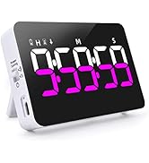 PERSUPER Kitchen Digital Timer, Count Down Up, Rechargeable Kitchen Gadgets, Vibration Mode, Adju...