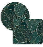 Mouse Pad, Square and Round Mouse Pads [2 Pack,10.3 x 8.7 inch and Dia 8.7 inch], Cute Small Mous...
