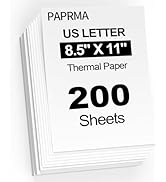 PAPRMA 100 Sheets Thermal Printer Paper, 8.5-x-11-inch Thermal Printing Paper White US Letter Siz...