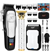 LQT Professional Cordless Hair Clippers and Beard Trimmer Set for Men, LED Display &amp; Long Battery...