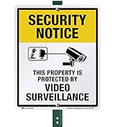 Security Notice - Property Is Protected By Video Surveillance” Yard Sign