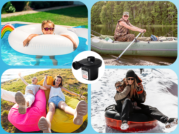 electric airpump for inflatables mattress inflator electric air mattress pump air pump for floaties
