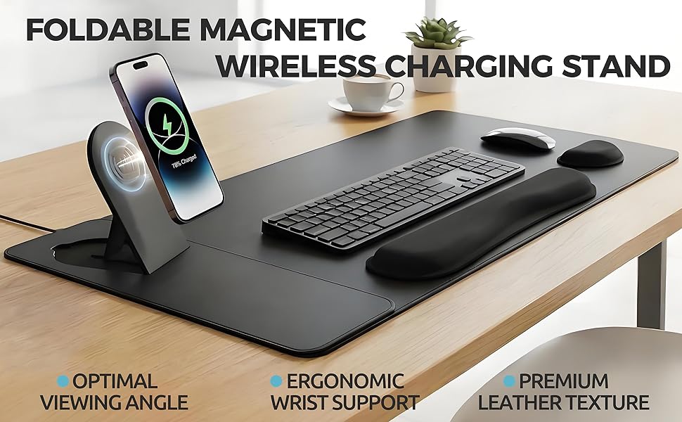 desk wireless charging pad