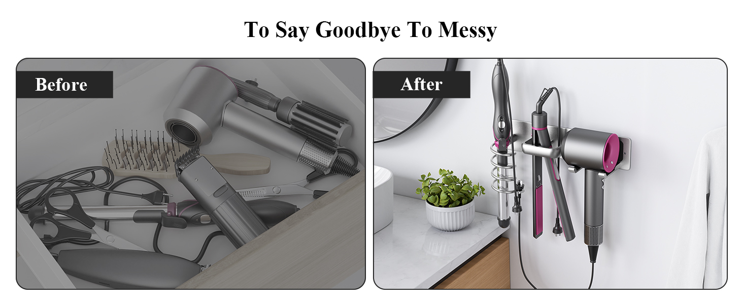 Blow Dryer Holder Wall Mount