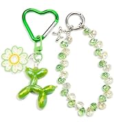 Bag Charms Balloon Dog Keychains for Women Cute Bling Keychain Wristlet, Girly Key Chain Accessor...