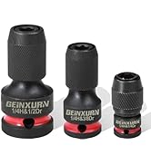 Geinxurn 3PCS Impact Screwdriver Bit Holders Include 1/2-inch, 3/8-inch and 1/4-inch Square Drive...