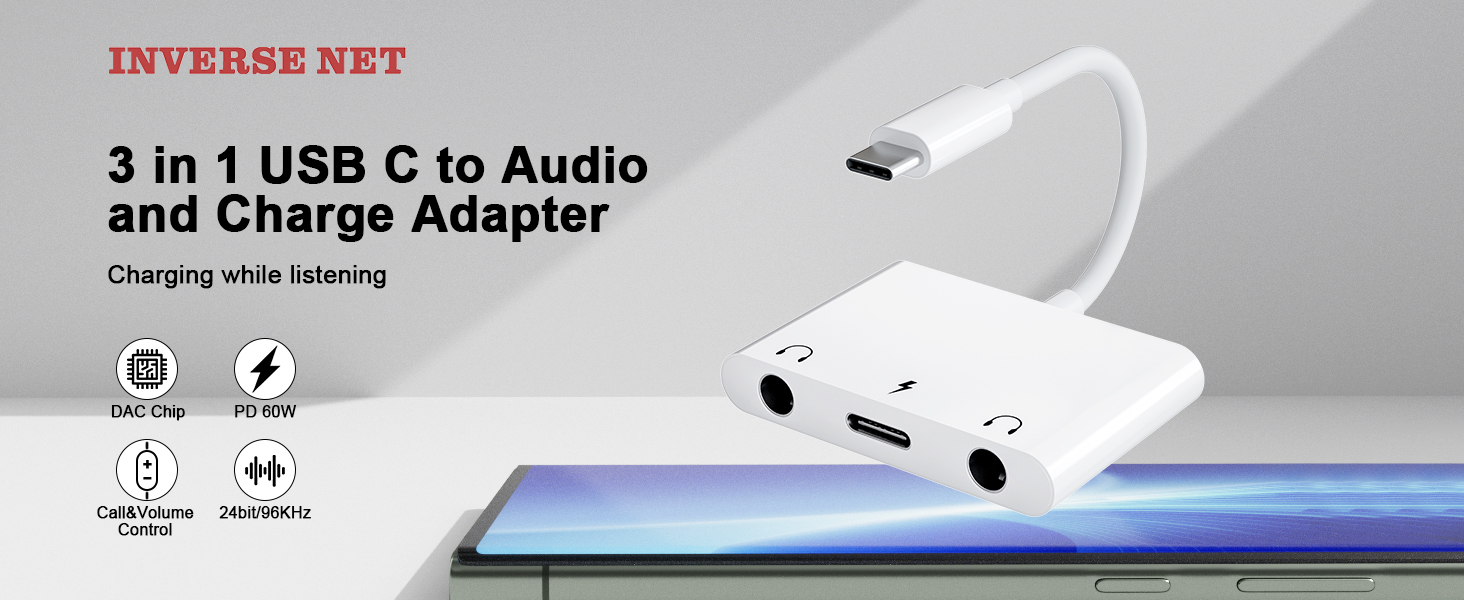USB C to 3.5mm Headphone Adapter