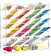 BEYGORM Acrylic Vertical Marker Organizer for 250 Markers,Angled Pen Holders Desktop Organization...